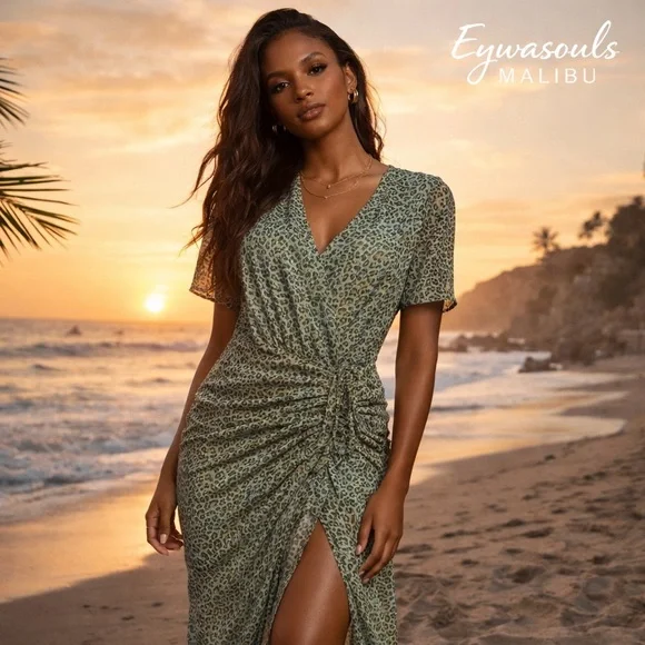 Green Maxi Dress Elke Eywasouls Malibu - Picture 10 of 10